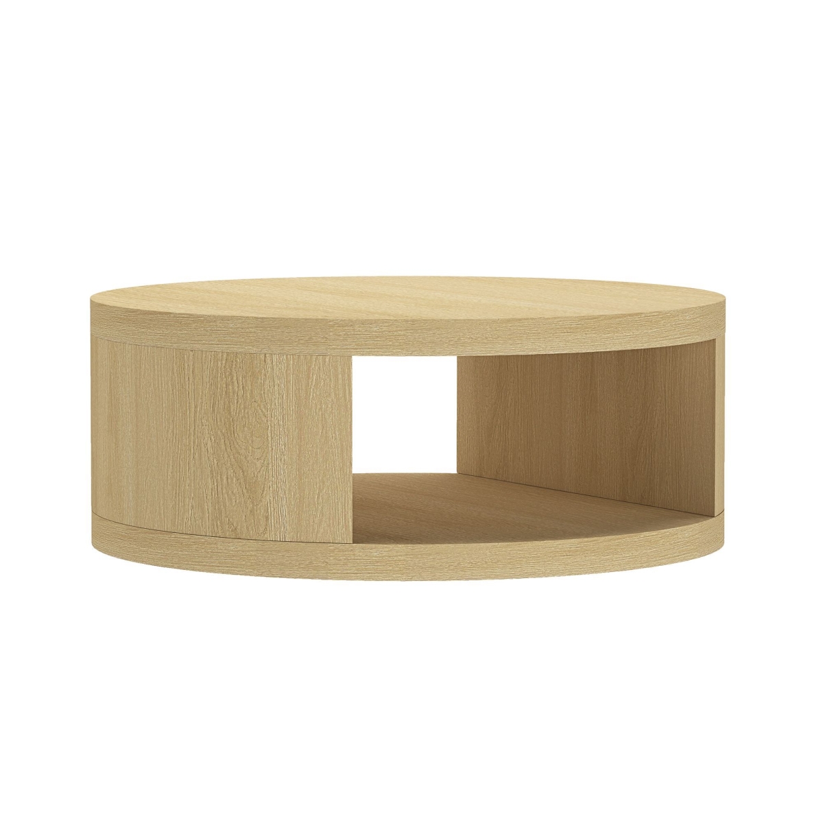 CT1800-2 Alure 36 in. Round Coffee Table in Natural Oak