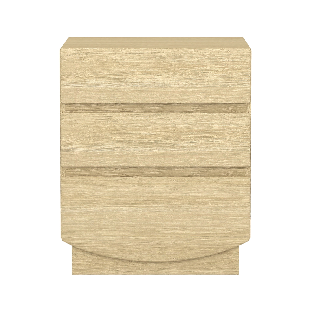 NS1673-1 20 x 18 x 24 in. Ardea Contemporary 3-Drawer MDF Nightstand, Natural Oak