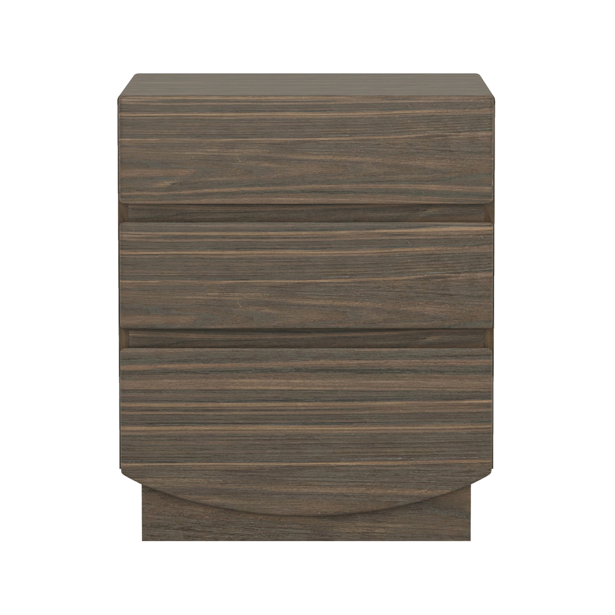 NS1673-3 20 x 18 x 24 in. Ardea Contemporary 3-Drawer MDF Nightstand, Walnut