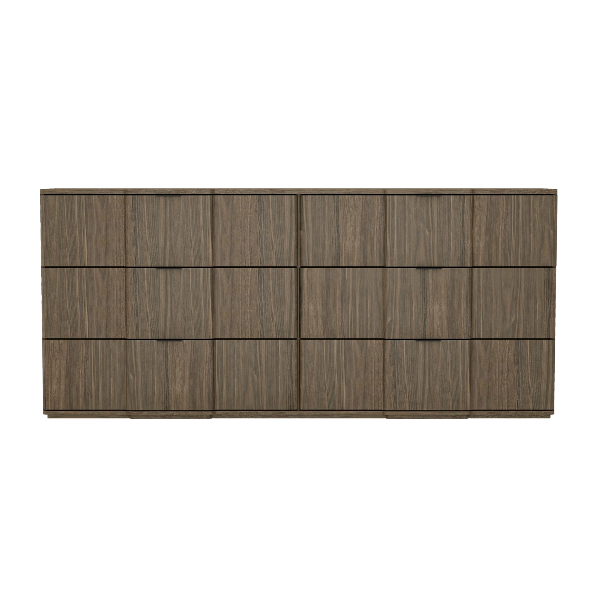 DR1562-6 72 x 18.1 x 32.2 in. Clive Mid-Century Modern 6-Drawer MDF Dresser, Walnut
