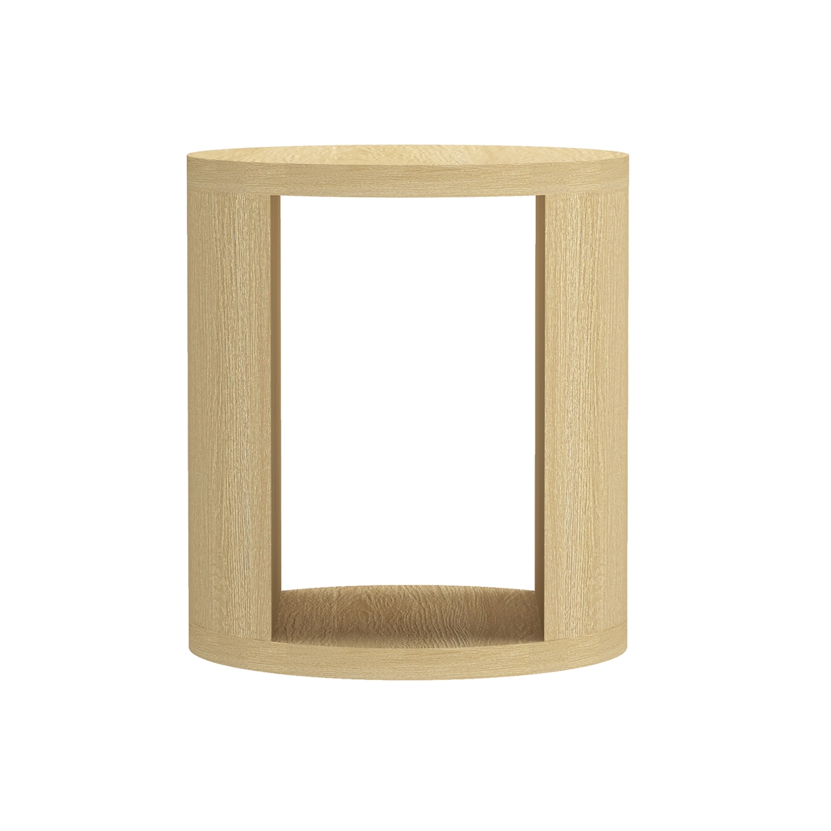 ET1833-2 20 x 22 in. Alure MDF End Table, Natural Oak