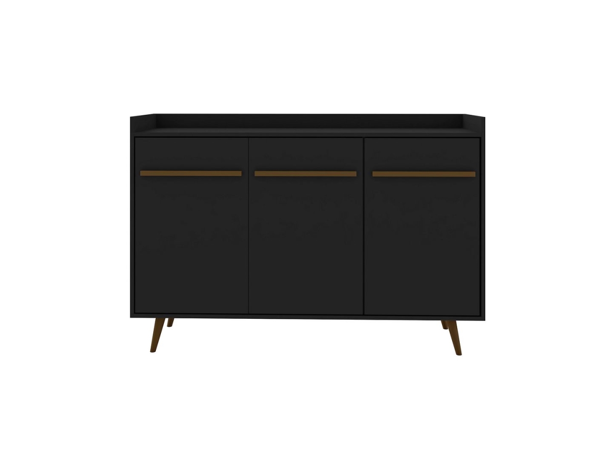 Picture of Manhattan Comfort 230BMC8 Bradley Buffet Stand with 4 Shelves in Black, 38.58 x 53.54 x 14.53 in.