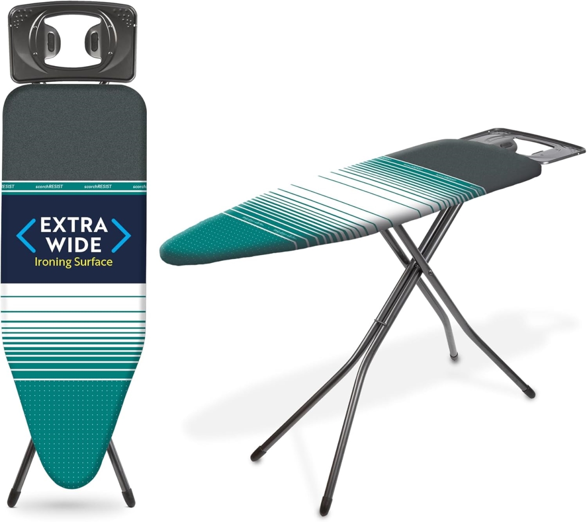 HH40707105K Minky York Ironing Board with Extra Wide Ironing Surface  48' x 17'