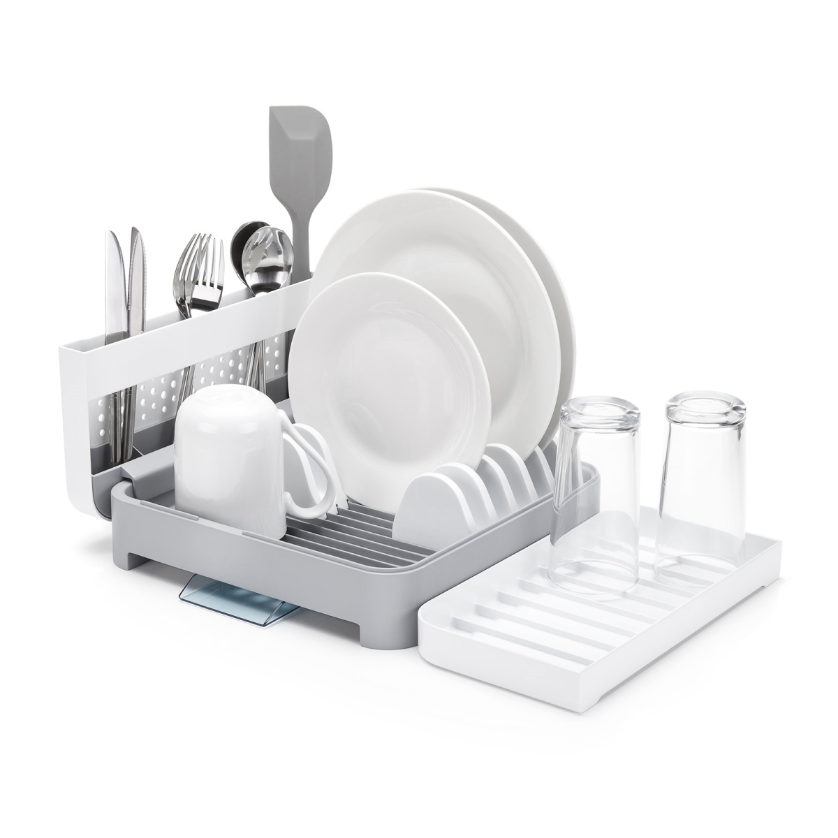 Picture of Minky Homecare TS10390100 Minky Homecare Foldaway Kitchen Dish Rack  White/Grey