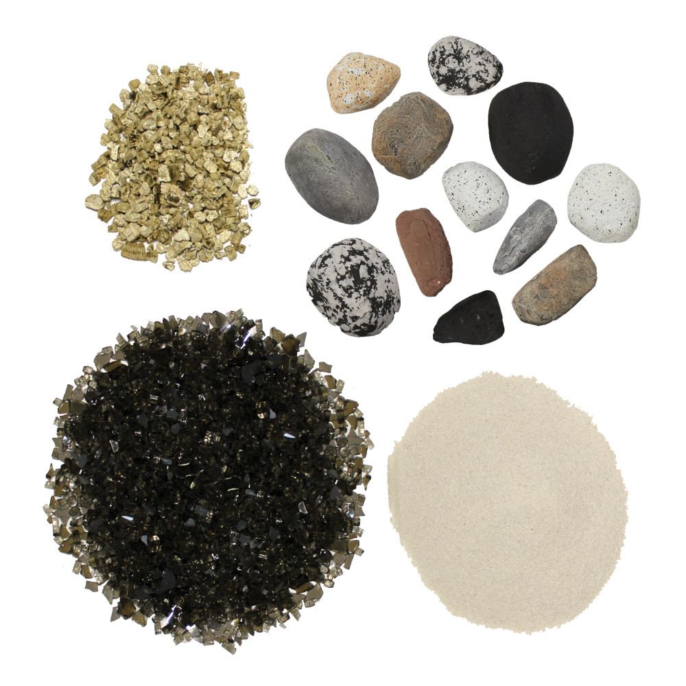 SFKM Shore Fire Kit with Mixture of Rocks, Sand, Vermiculite & Glass - Medium