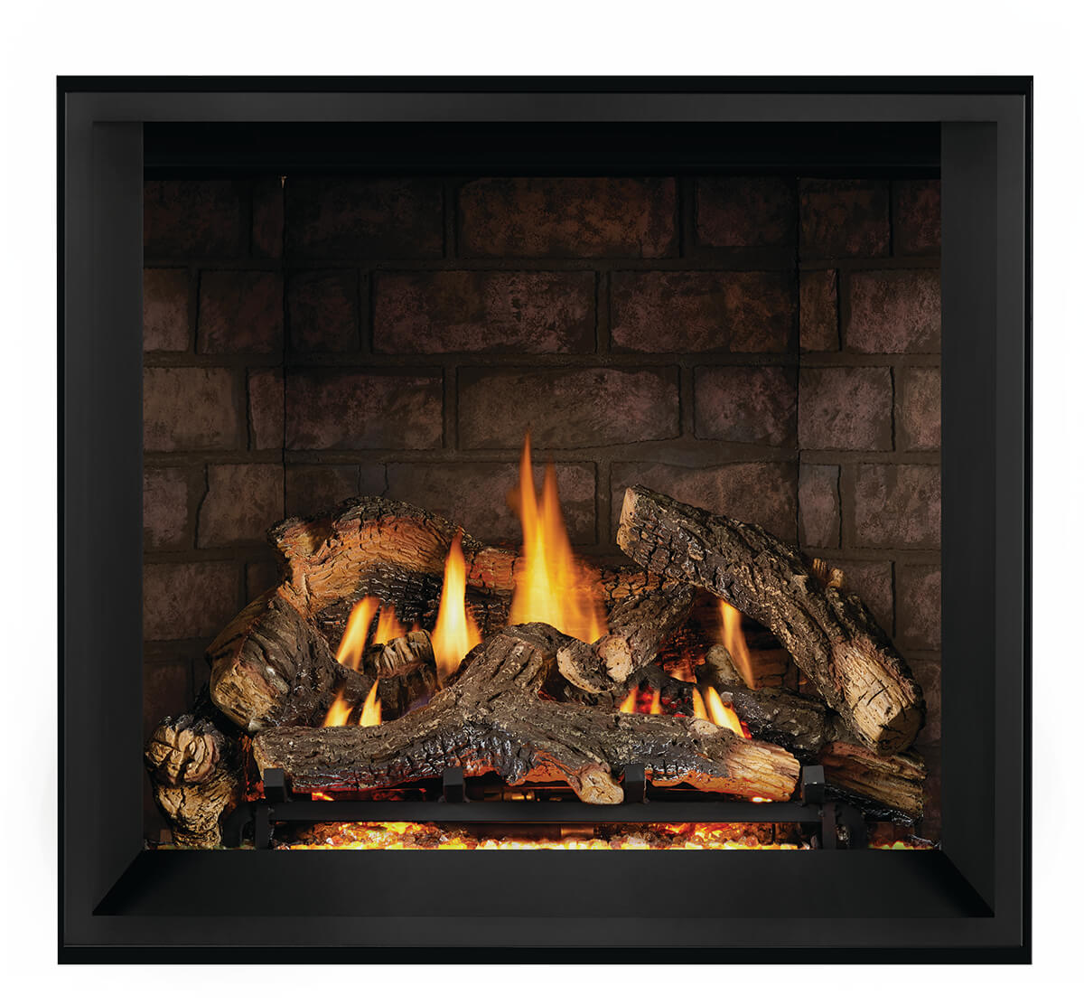 EX36NTEL 36 in. Elevation X Build-In Electronic Ignition Direct Vent Gas Fireplace, Black - Natural Gas -  Napoleon