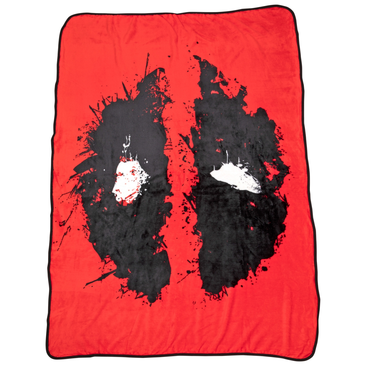 Picture of Deadpool 826466 Marvel Deadpool Splatter Face Symbol Fleece Throw Blanket