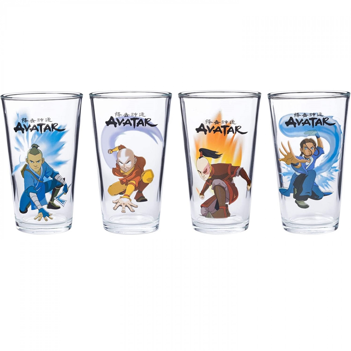 Picture of Avatar 832355 Variety Character Poses Pub Glass Set&#44; Pack of 4