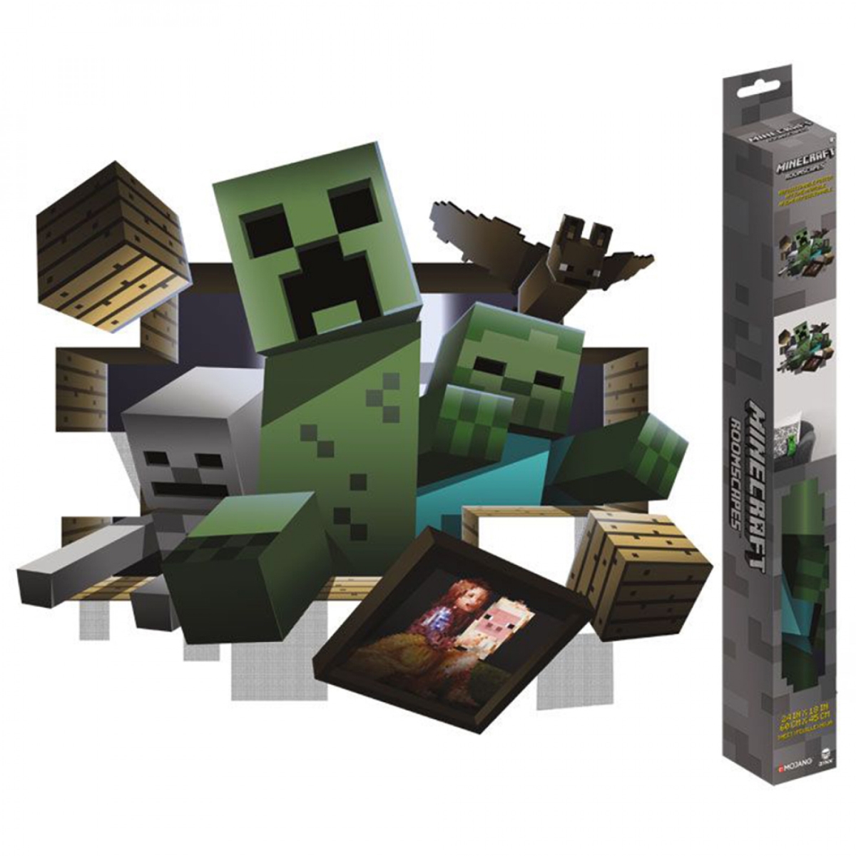3D Blocks & Enemies RoomScapes Wall Decal