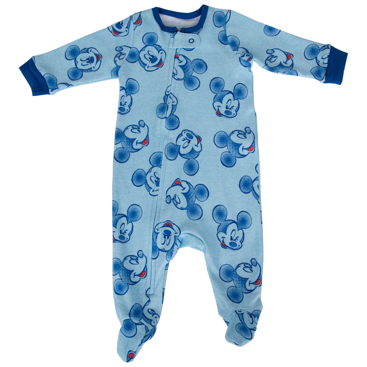 Picture of Mickey Mouse 819179-0-3months Disney Mickey Mouse Face All Over Print Infant Sleeper&#44; 0-3 Months