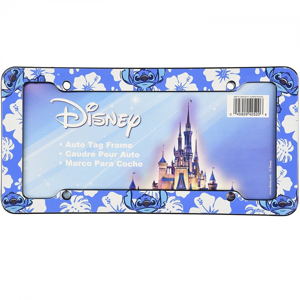 Disney Stitch Hibiscus Blue License Plate Frame