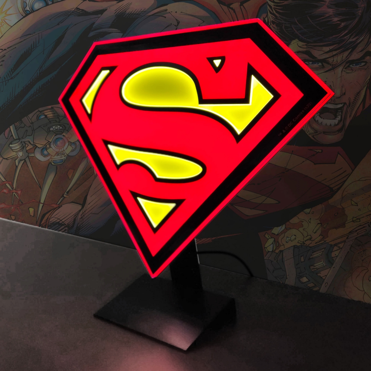 Symbol Illuminated Table Lamp or Mountable Wall Art with Dimmer