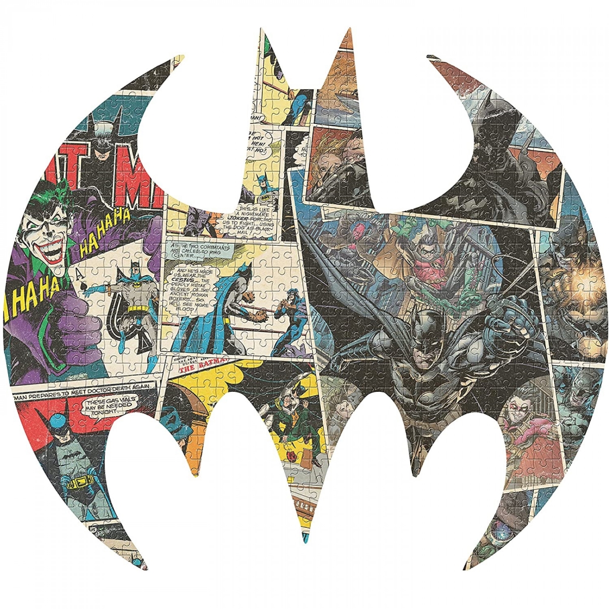 Picture of Batman 820863 Batman Symbol Shaped Comic Strips Jigsaw Puzzle&#44; 750 Piece