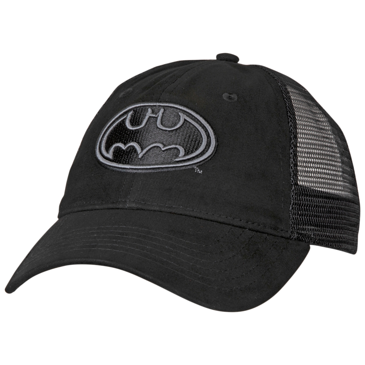 Picture of Batman 830568 Classic Symbol in Black Curved Brim Adjustable Dad Hat