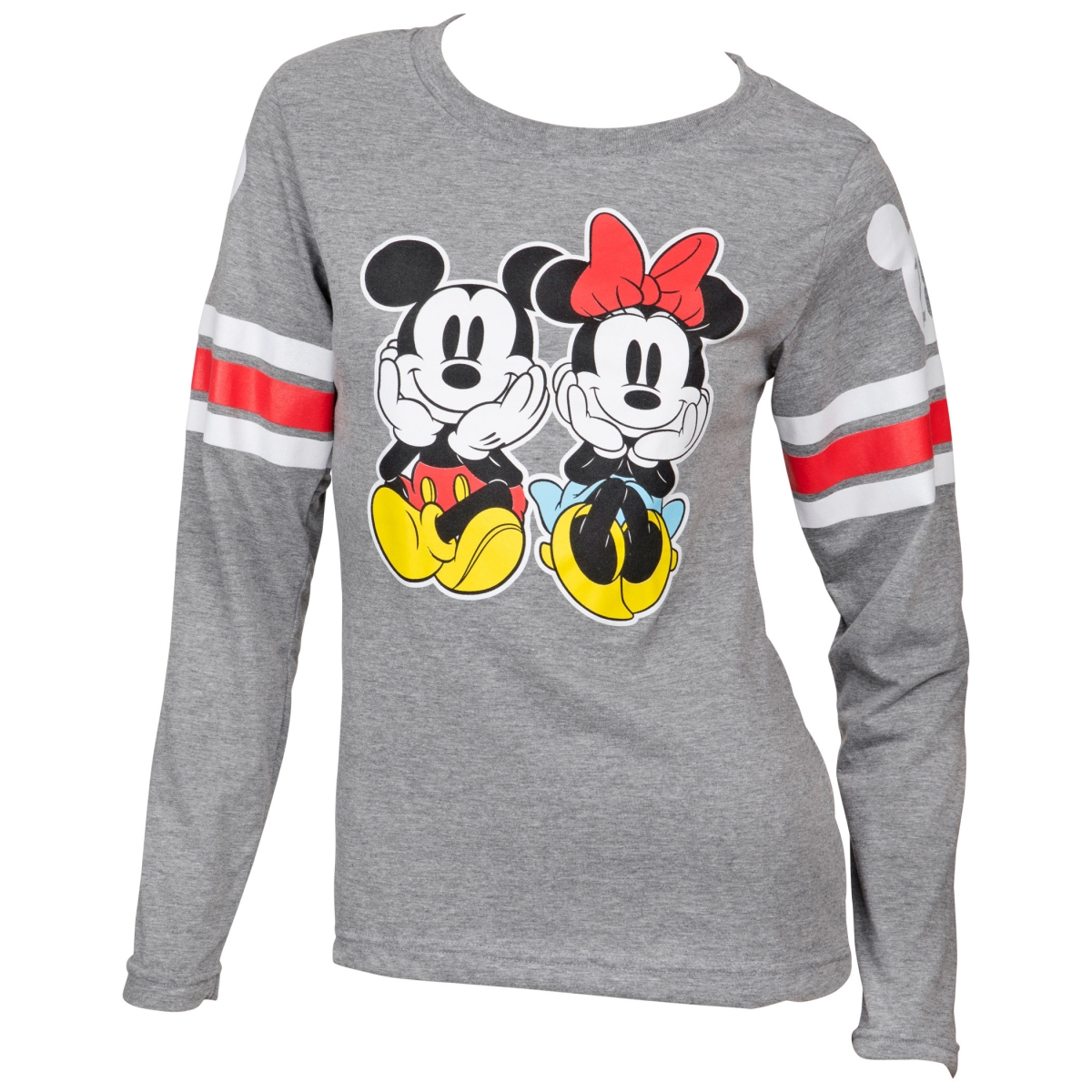 844662-large Disney Mickey & Minnie Mouse Two of a Kind Juniors Long Sleeve T-Shirt, Large -  Mickey Mouse