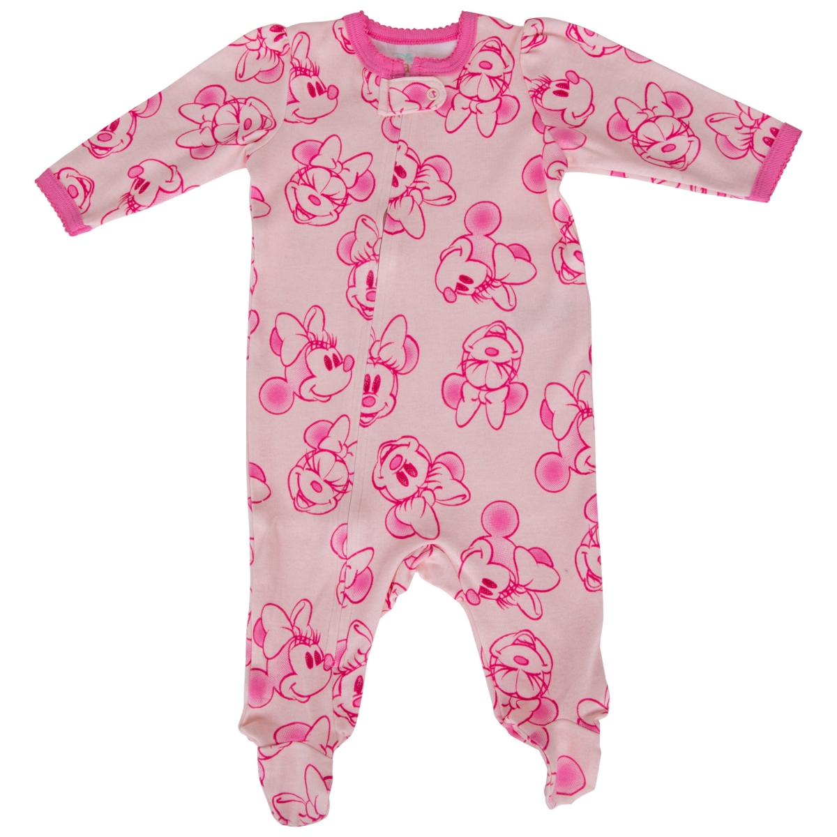Picture of Mickey Mouse 819191-0-3months Disney Minnie Mouse Face All Over Print Infant Sleeper&#44; 0-3 Months
