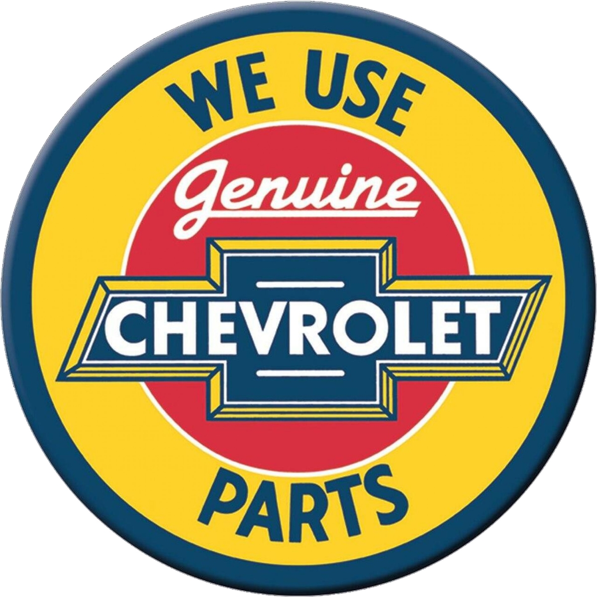 Picture of Chevy 839181 We Use Genuine Chevrolet Parts Retro Style Magnet