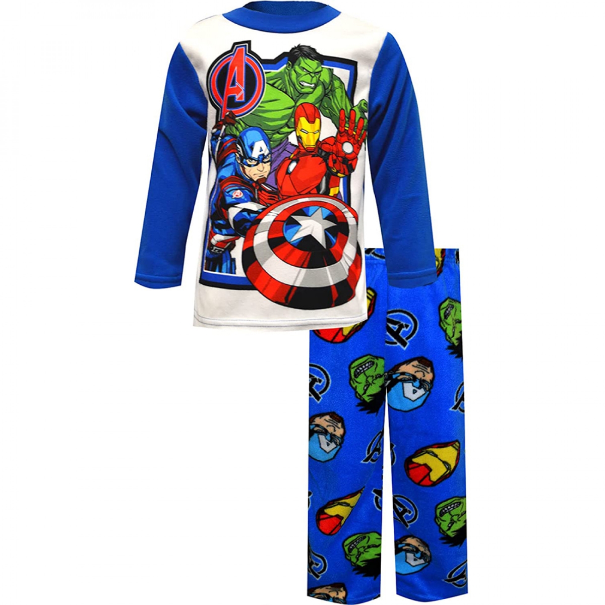 Picture of Avengers 833664-size10 Avengers Hero Team Pose & All Over Head Pajama Set&#44; Size 10