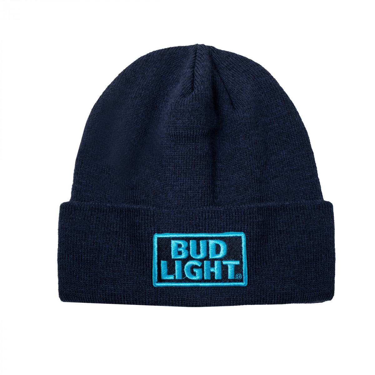 Picture of Bud Light 831190 Square Label Navy Knit Cuff Beanie