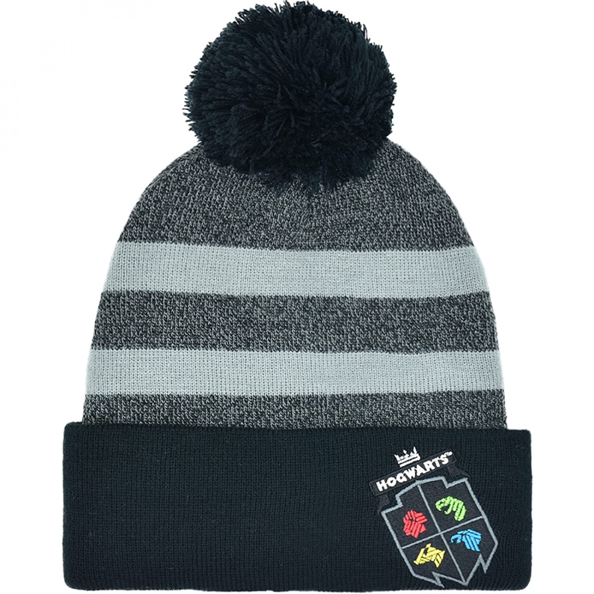 Picture of Harry Potter 837249 Hogwarts House Crests Patch Cuff Knit Beanie