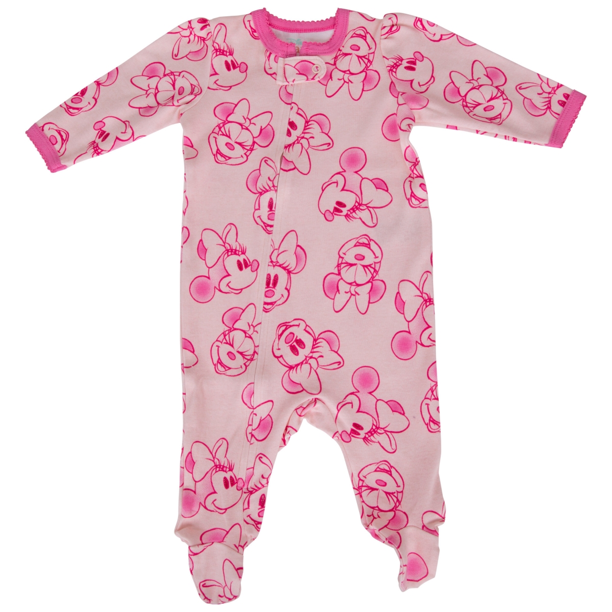 Picture of Mickey Mouse 819191-3-6months Disney Minnie Mouse Face All Over Print Infant Sleeper&#44; 3-6 Months