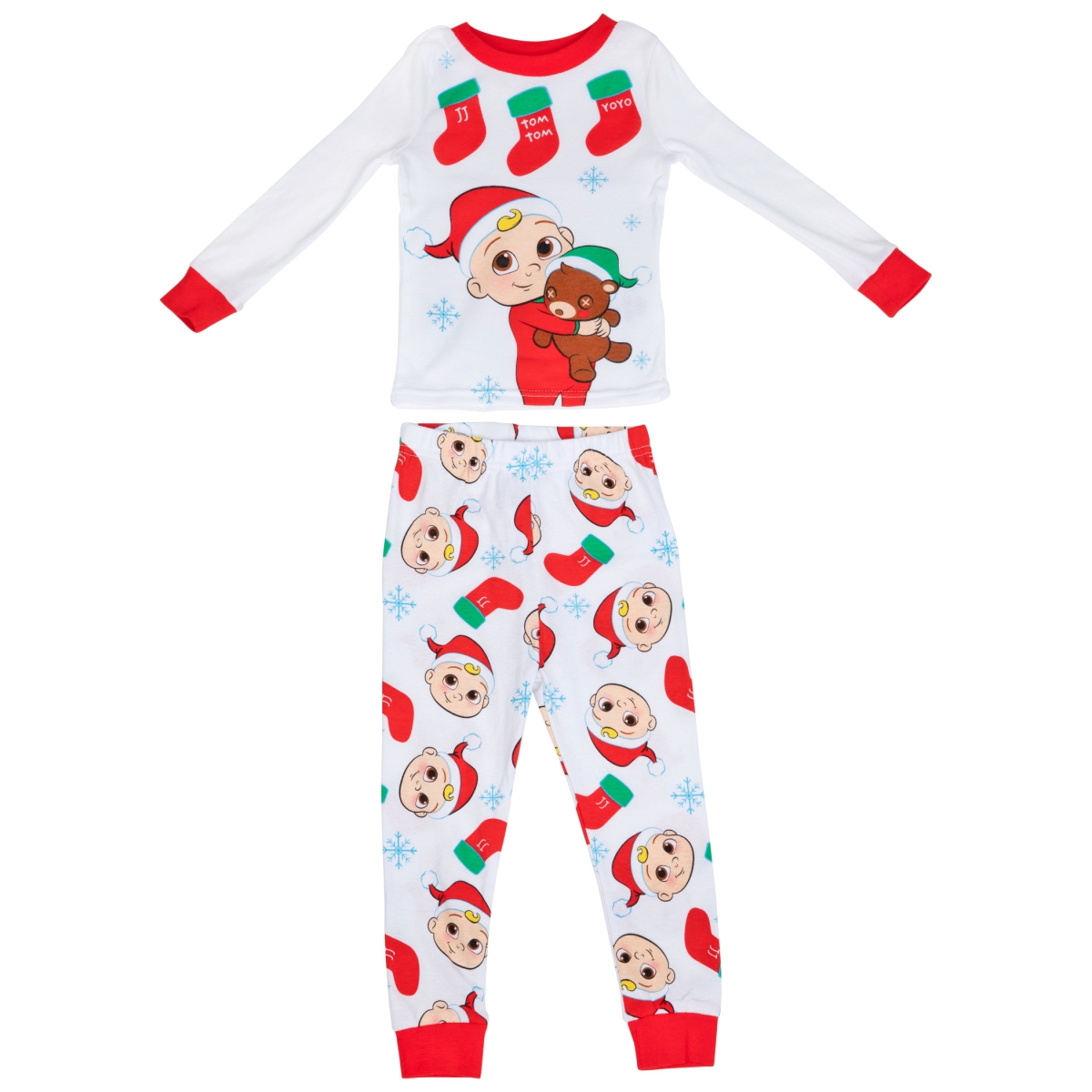 Picture of Pop Culture 825011-toddler4t Cocomelon Christmas Holiday Toddler Sleep Set&#44; 4 Toddler - 2 Piece