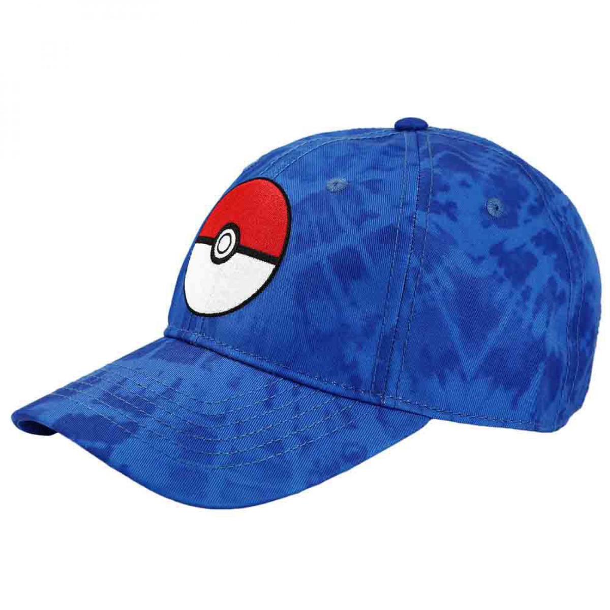 Picture of Pokemon 834483 Embroidered Pokeball Blue Tie Dye Adjustable Hat