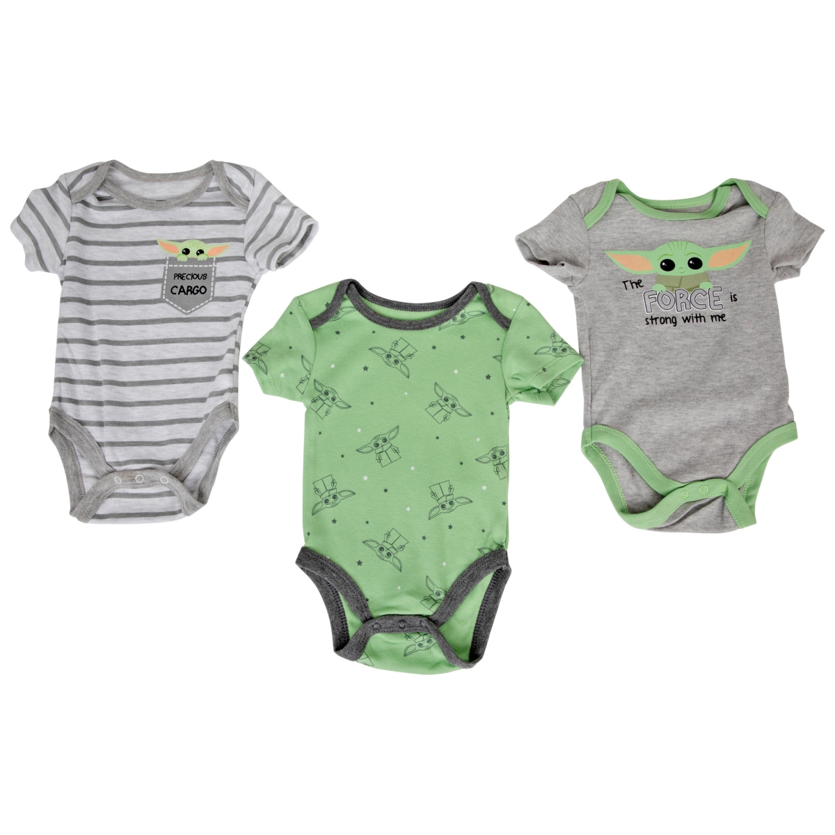 Picture of Star Wars 822770-3-6months The Mandalorian the Child Grogu Infant Bodysuit Set&#44; 3-6 Months - Pack of 3