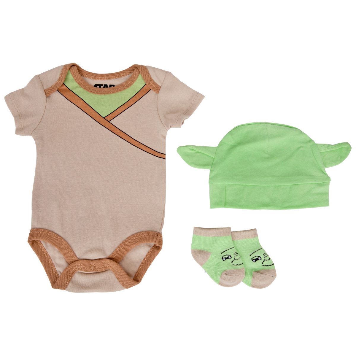 Picture of Star Wars 822818-6-9months The Child Grogu Costume Infant Bodysuit Set&#44; 6-9 Months - 3 Piece