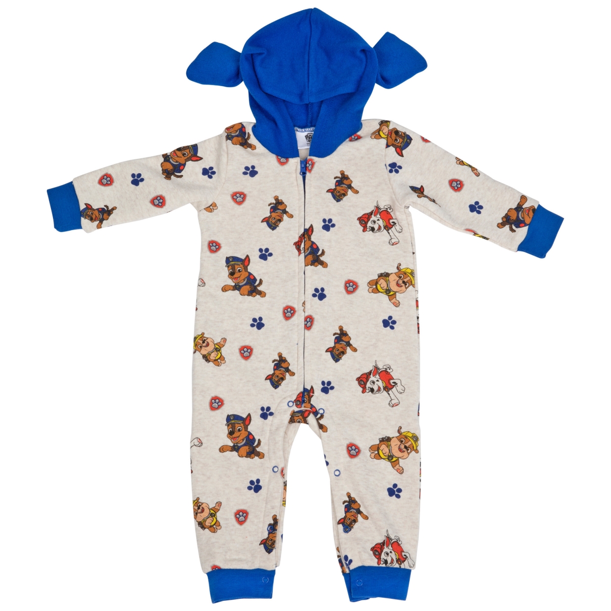 Picture of Paw Patrol 822986-18months Heroes All Over Print Hooded Romper&#44; 18 Months