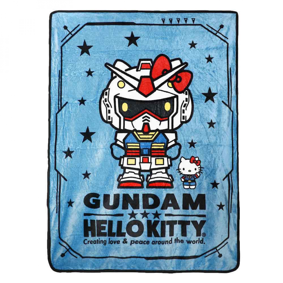 Picture of Gundam 839083 Gundam x Hello Kitty Digital Fleece Throw