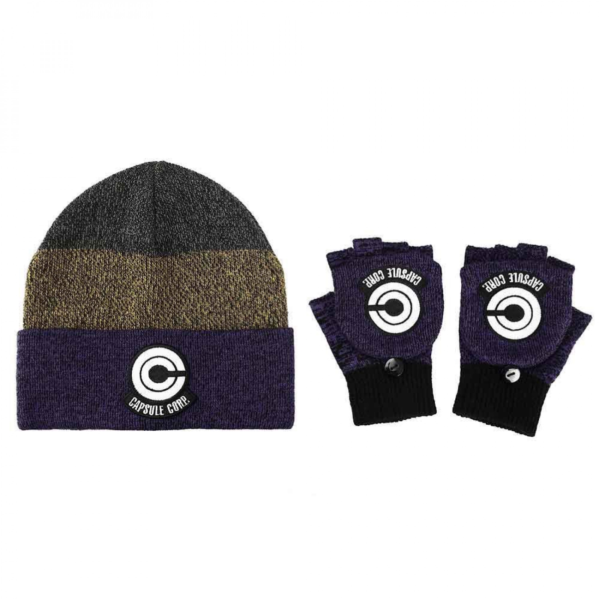 Picture of Dragon Ball Z 839163 Capsule Corp Beanie & Glomit Combo