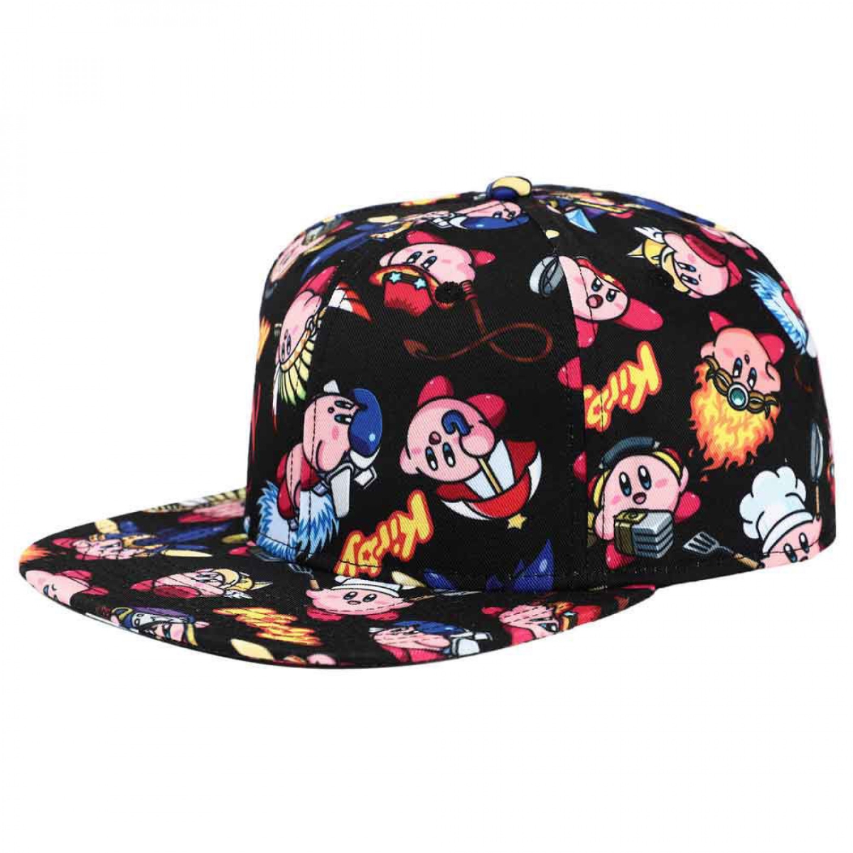 Picture of Kirby 845253 Nintendo Power-Ups AOP Sublimated Flat Bill Snapback Hat