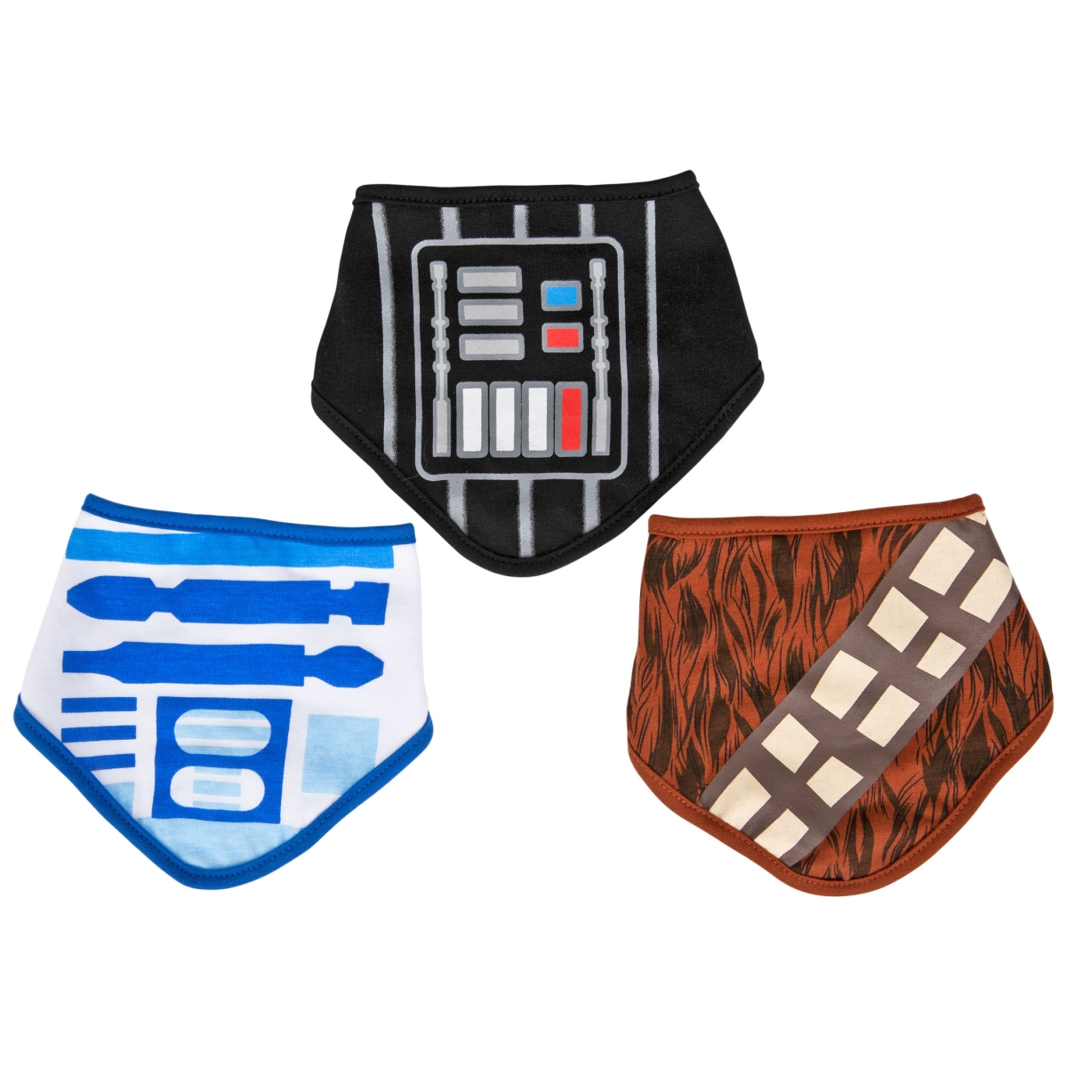 Darth Vader R2-D2 & Chewbacca Bandana Bib, Pack of 3