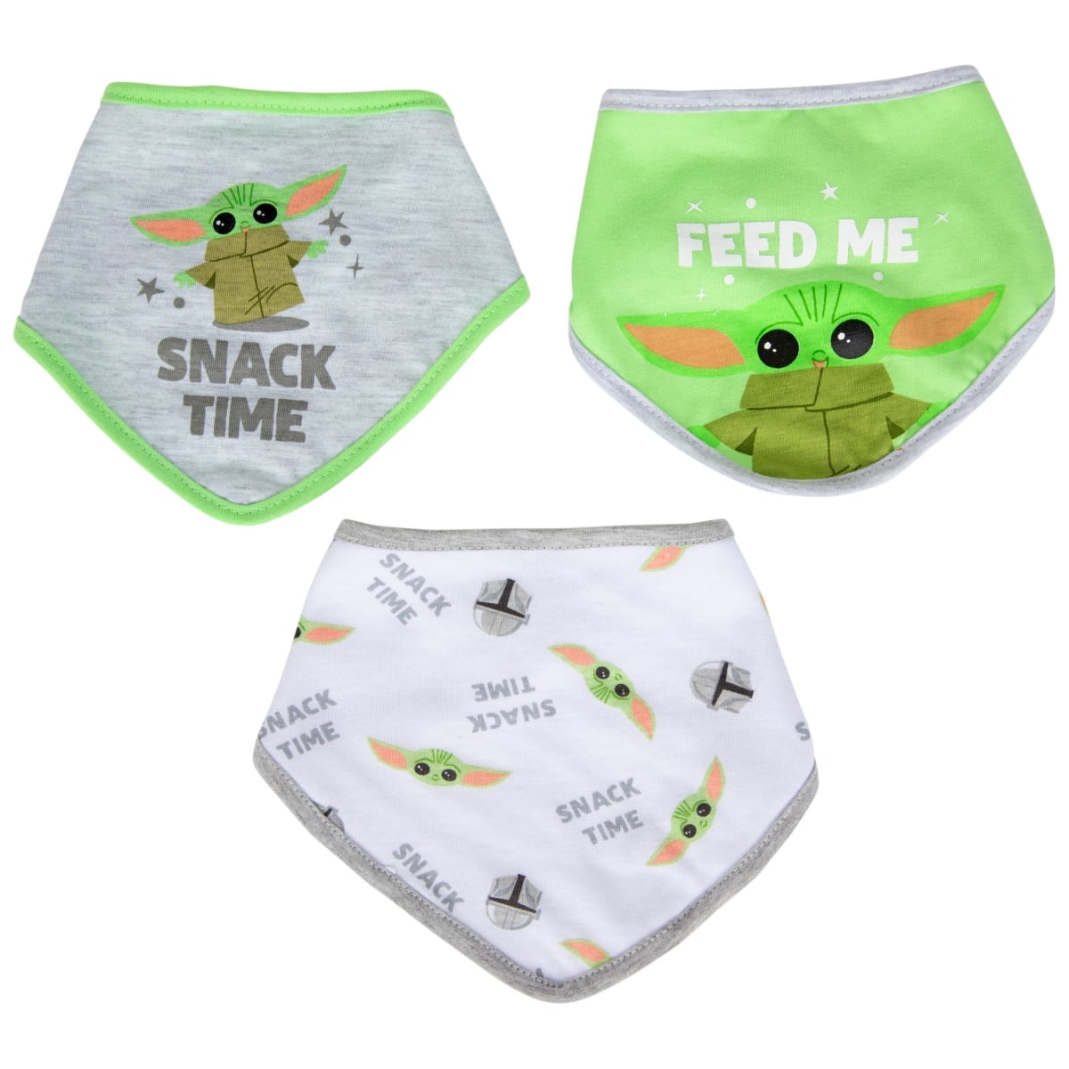The Mandalorian the Child Grogu Bandana Bib, Pack of 3