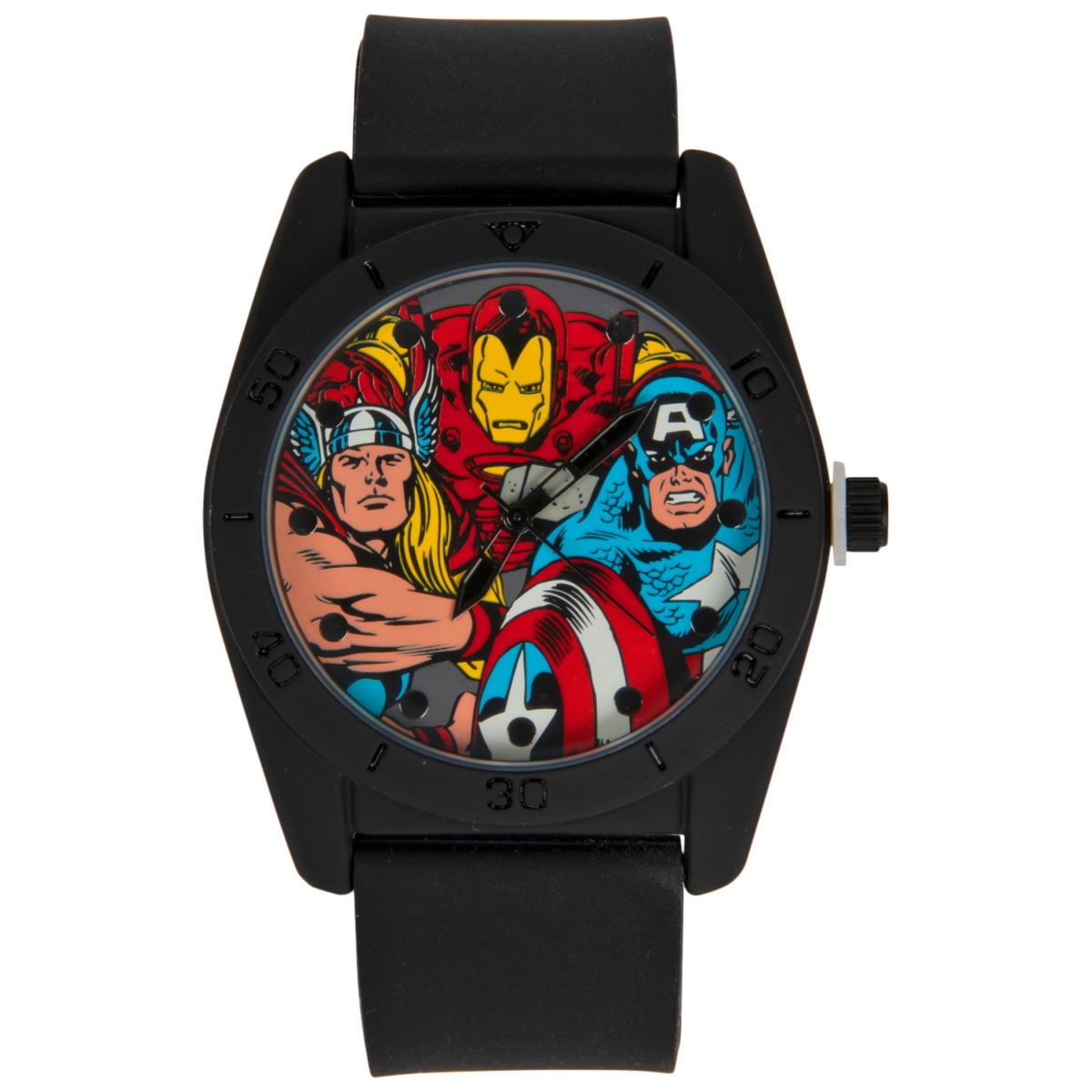 Picture of Avengers 838021 Marvel Comics Classic Avengers Characters Watch with Rubber Strap
