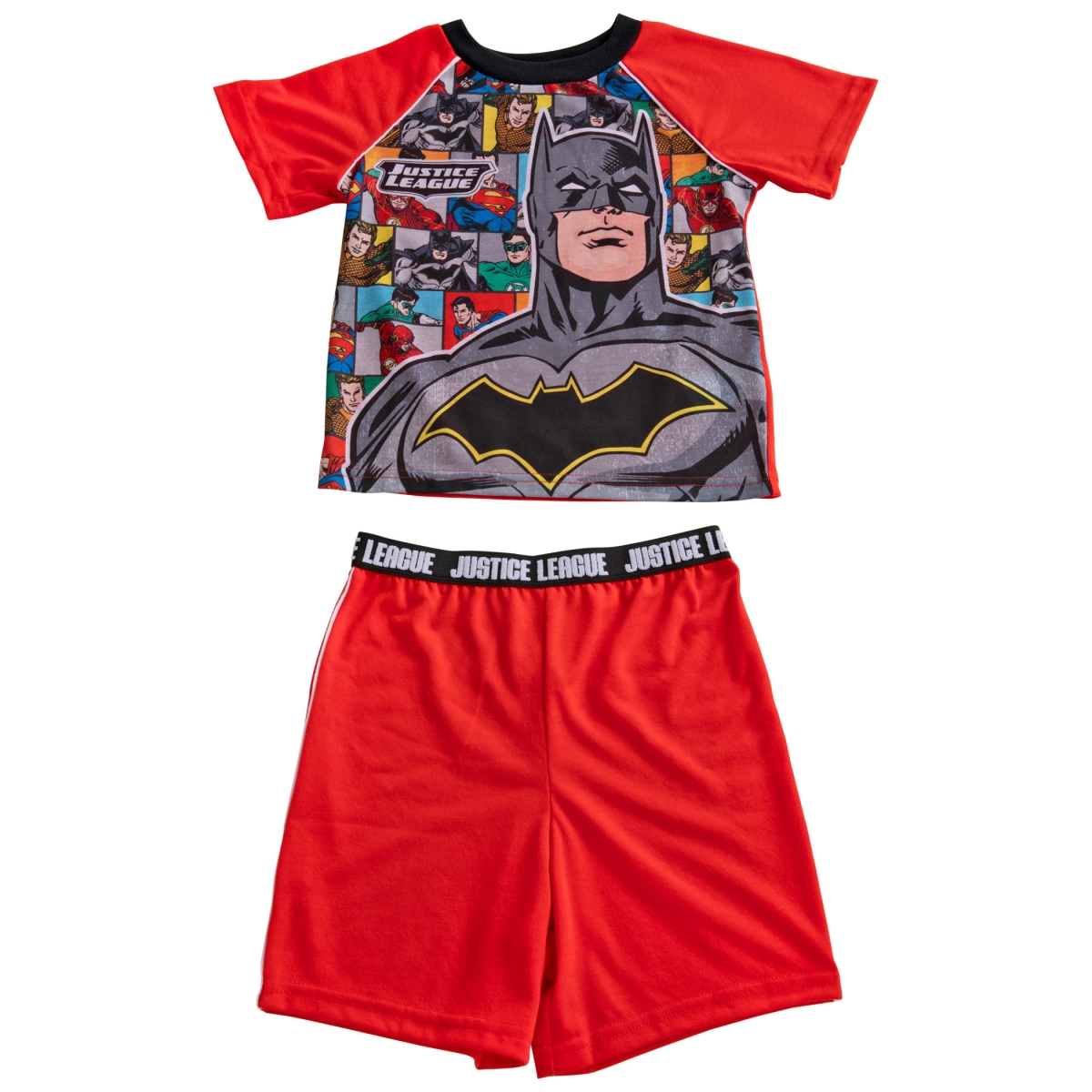 Picture of Batman 830398-size10 Batman & The Justice League Pajama Shirt & Shorts Set - Size 10