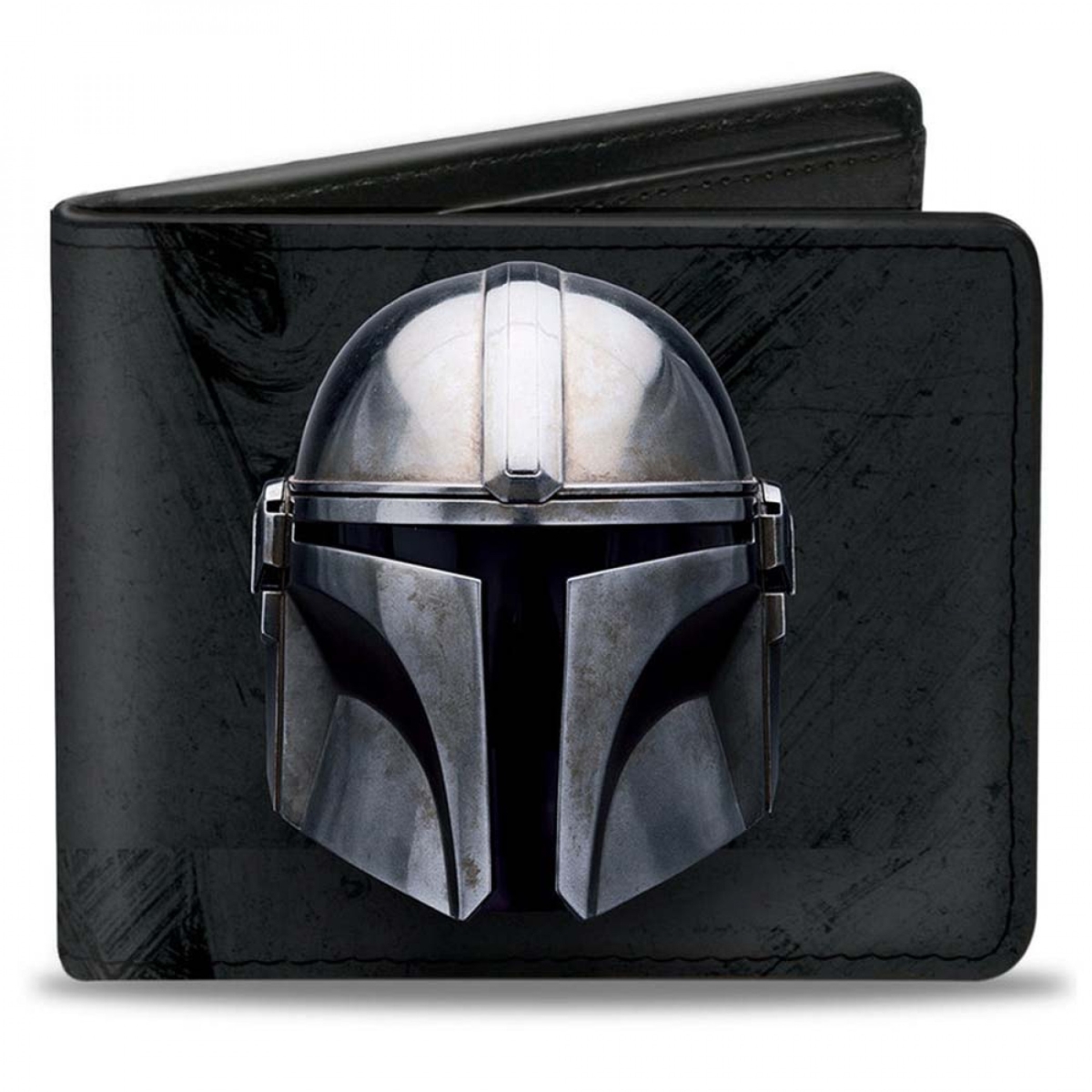 Picture of Star Wars 847741 Star Wars the Mandalorian Bounty Hunter Helmet Vegan Leather Wallet