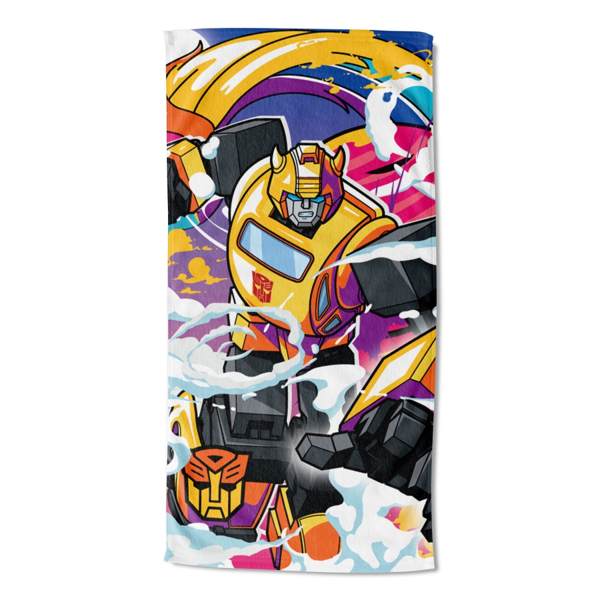 Picture of Transformers 835948 30 x 60 in. Transformers Bumblebee Neon Smoke Beach Towel