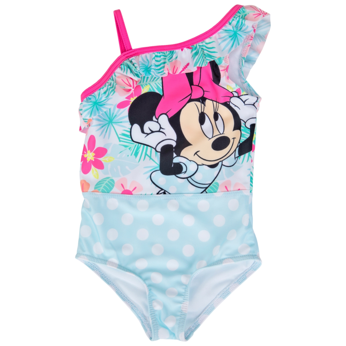Picture of Disney 830061-toddler2t Disney Minnie Mouse Floral Toddler One Piece Swimsuit - Toddler 2T