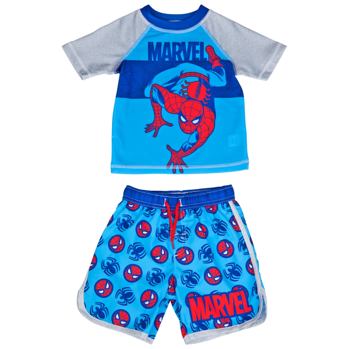 Picture of Spider-Man 829849-toddler2t Spider-Man Character & Symbols Toddler Swimshorts & Rashguard Set - Toddler 2T