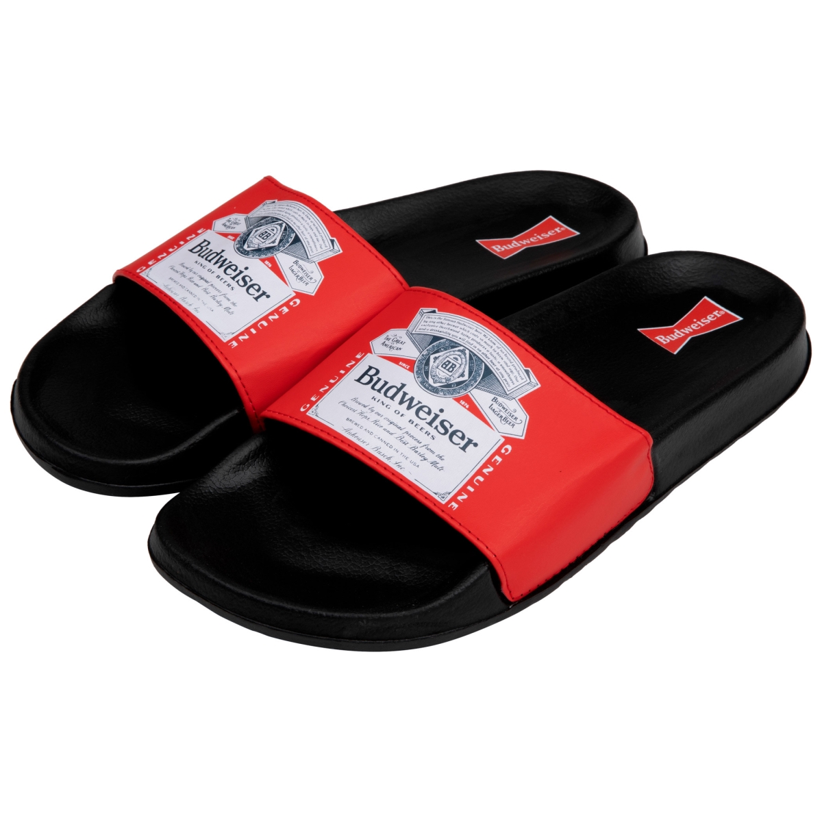 Picture of Budweiser 850811-7-8 Budweiser Logo Label Soccer Slides Adult Sandals - Size 7-8