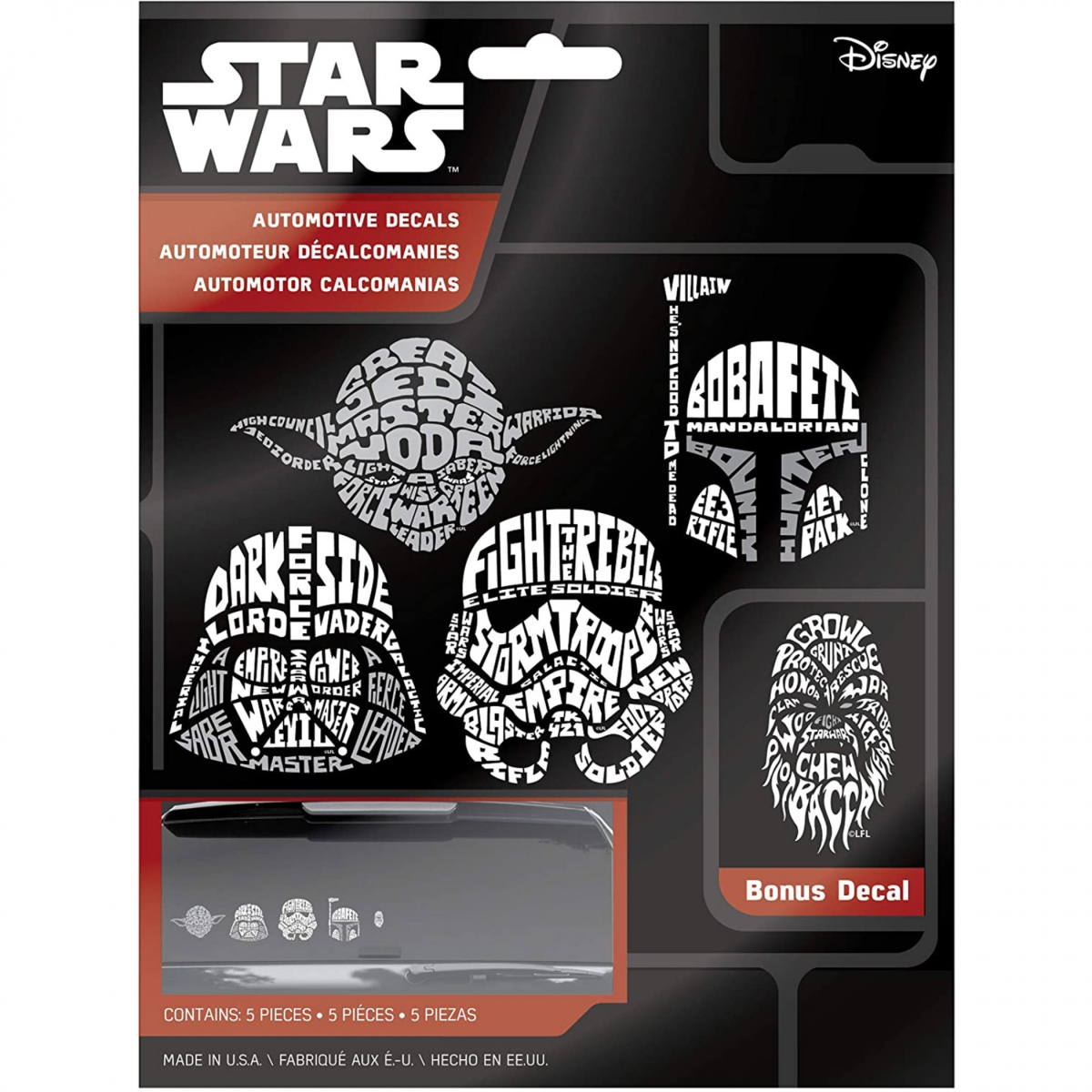 Intricate Character Icons Car Emblem Kit
