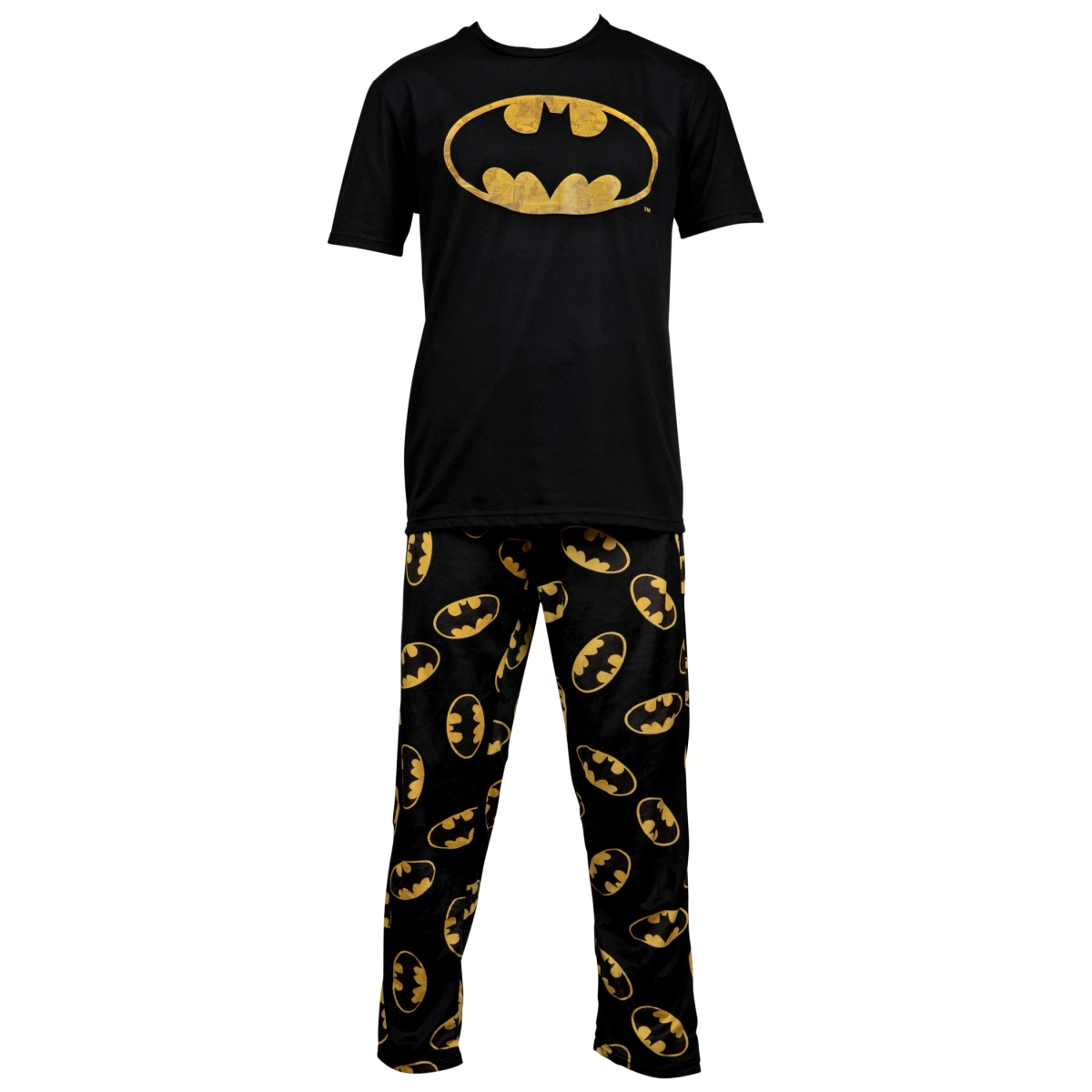 Picture of Batman 826484-small Batman Classic Symbol Pajama Shirt & Sleep Pant Box Set - Small