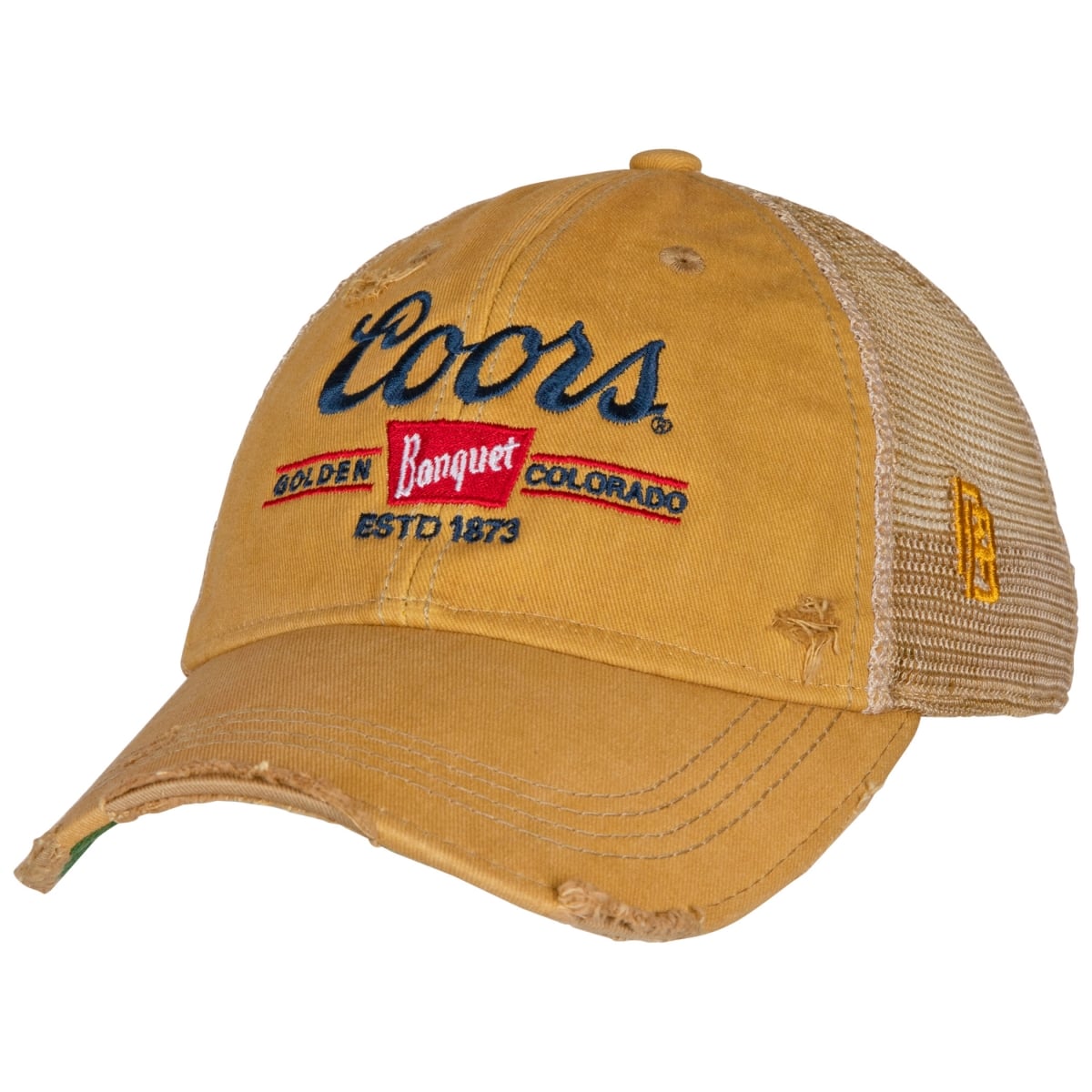 Banquet Logo Patch Distressed Tea-Stained Adjustable Hat