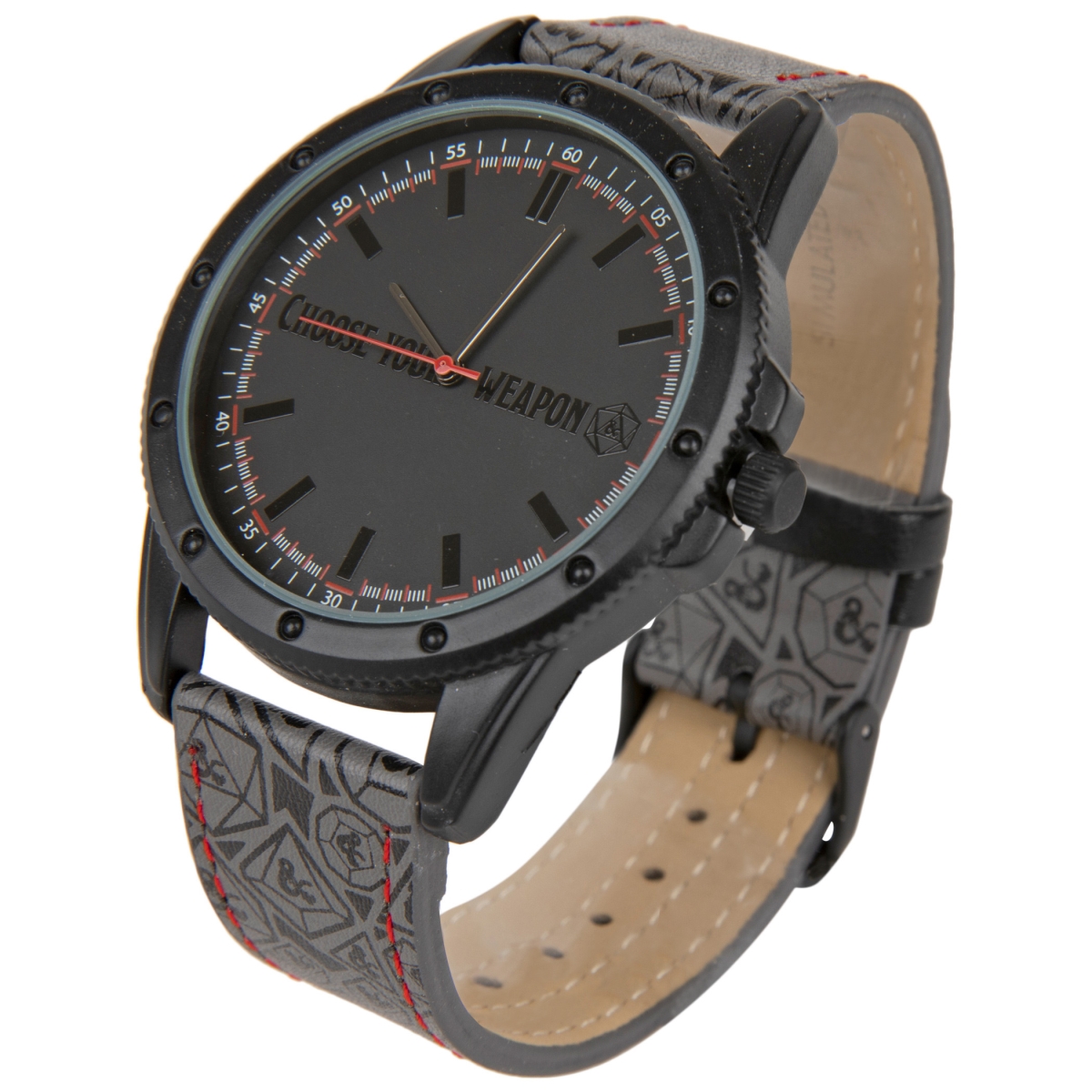 Picture of Dungeons & Dragons 833645 Dungeons & Dragons Analog Watch Face with Symbol Pattern Wrist Band