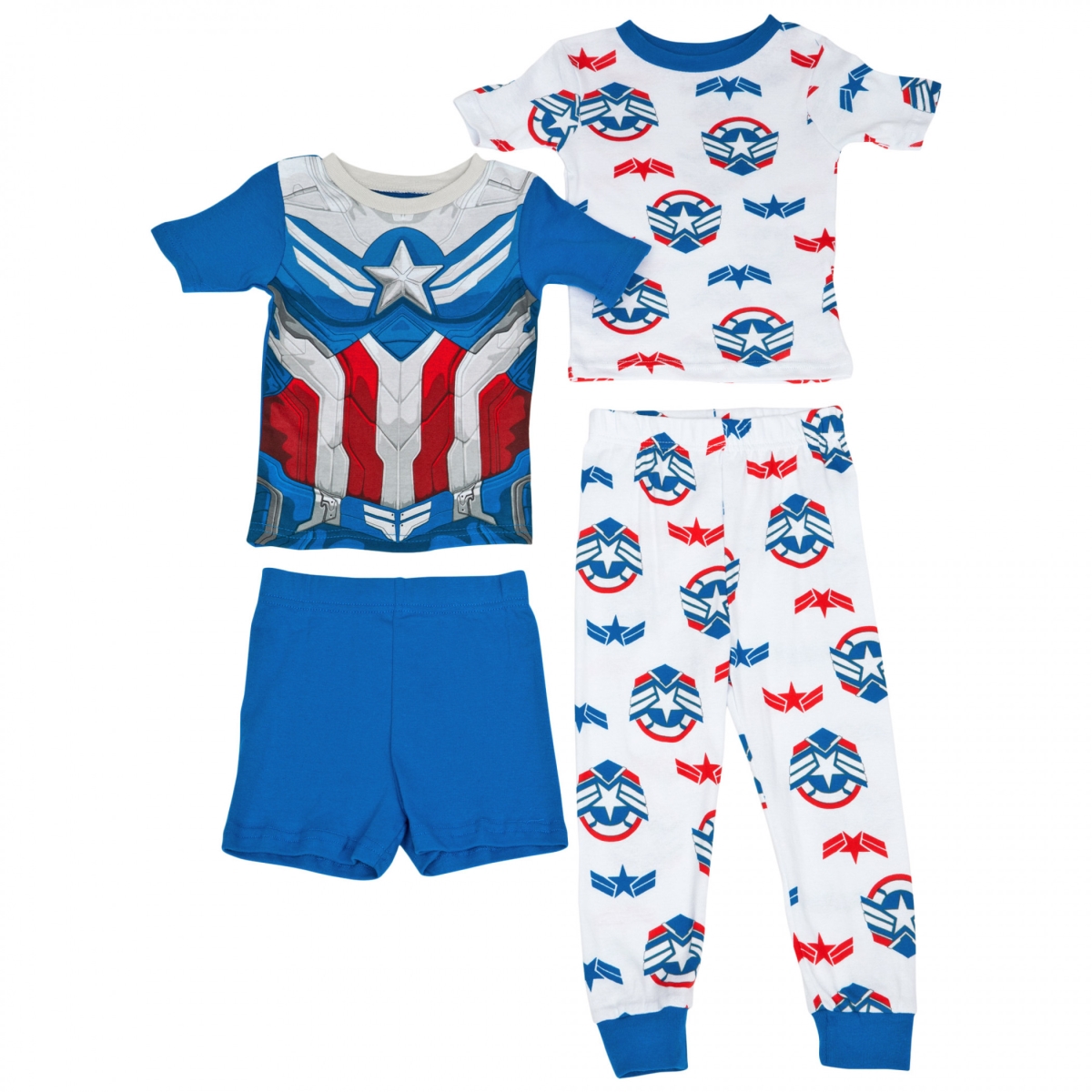 Picture of Captain America 838712-size4 Captain America Youth Shirts Shorts & Pants Set - Size 4 - 4 Piece