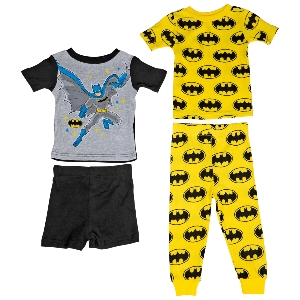 Picture of Batman 838784-toddler2t DC Comics Batman & Bat Symbol All Over Print Pajama Set - Toddler 2T - 4 Piece