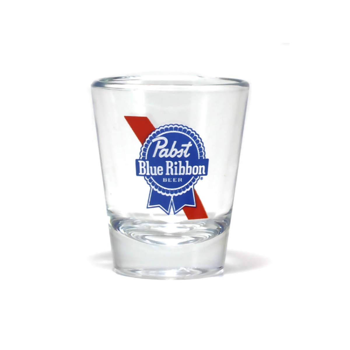 Picture of Pabst Blue Ribbon 850809 Pabst Blue Ribbon Striped Logo Clear Shot Glass