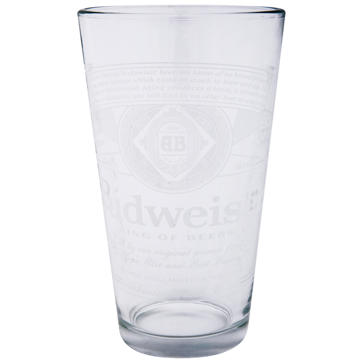Picture of Budweiser 851536 Budweiser Frosted Label Logo Pint Glass